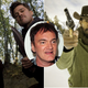 Scene from Inglourious Basterds (Weinstein Co.); Quentin Tarantino (Getty); Jamie Foxx in Django Unchained (Weinstein Co.)
